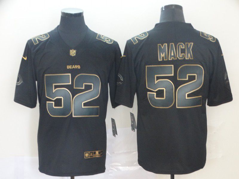 Men Chicago Bears #52 Mack Nike Vapor Limited Black Golden NFL Jerseys->chicago bears->NFL Jersey